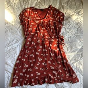 LOFT Terracota Floral Mini Dress